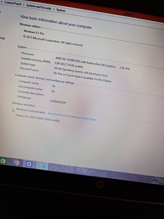 HP Pavilion model 15-E073SO