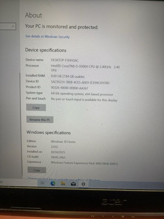 Лаптоп Acet Nitro an515