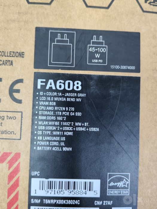 ASUS TUF Gaming A16 / A15 FA608 (Jaeger Gray)