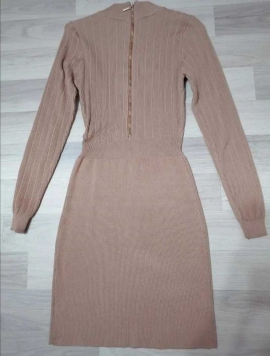 Rochie tricotata maro camel