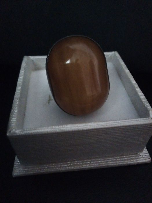 Стар турски сребърен пръстен с кехлибар/Винтидж сребърен медальон