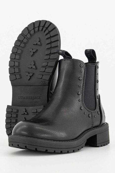 Ghete Lumberjack din piele ecologica copii, fete, marimea 30 - 31