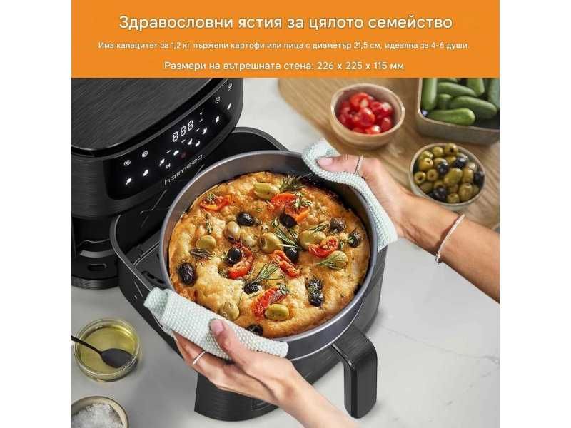 Еър Фрайър с 8 Програми HAIMEEC CT03 - 1500W, 6л, Черен