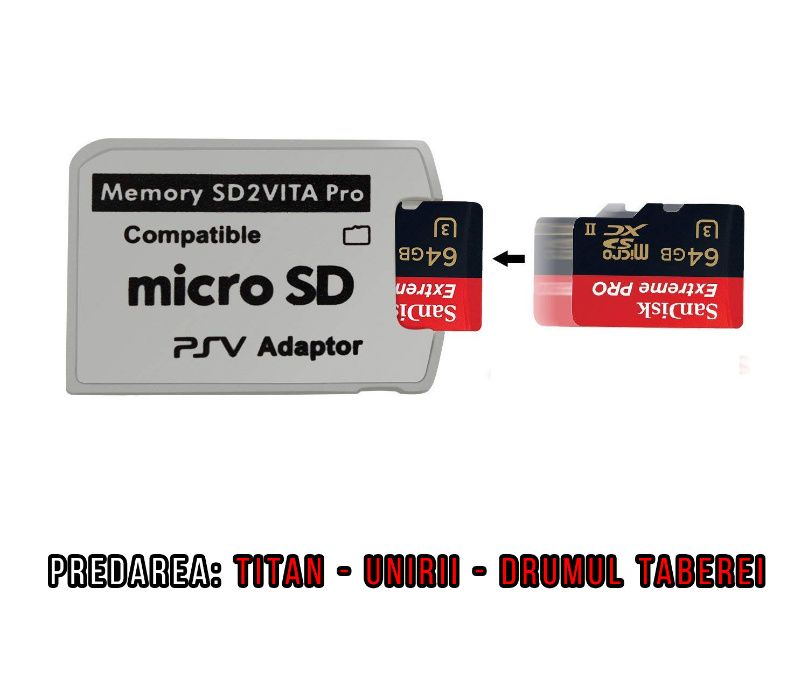 Adaptor SD2Vita MicroSd la Ps Vita PsVita Ultima Versiune Modare