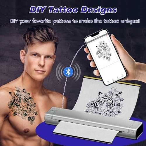 Нов Odaro Bluetooth Термален Принтер за Татуси Портативен Без Мастило