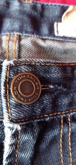 Мъжки/тийн прави износени дънки със скъсвания Tom Tailor, 32/30