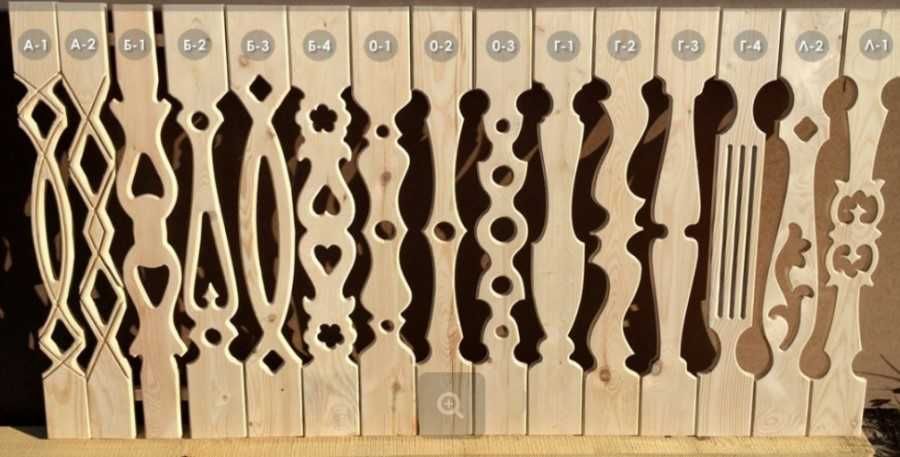 Балюстри дървени плоски.