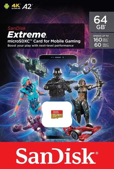 SanDisk Extreme microSD card 160Mbps NOU sigilat