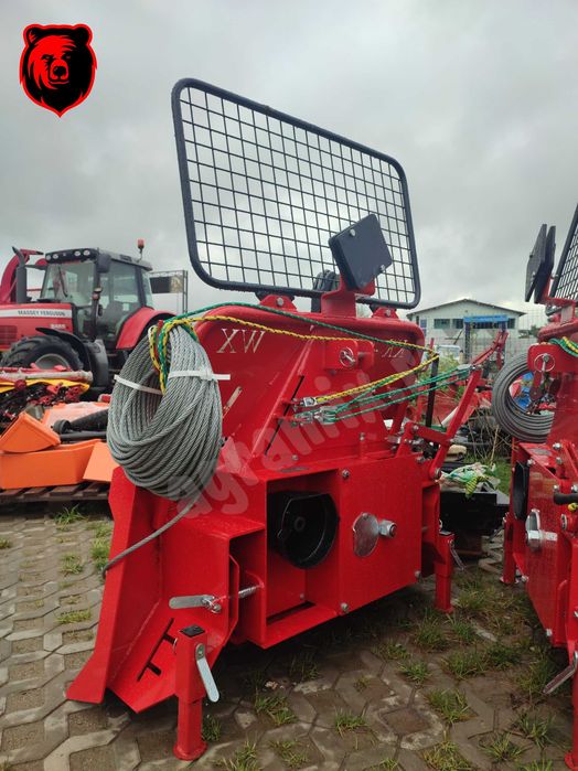 Troliu forestier forta de 4 tone si suport drujba nou Agramix