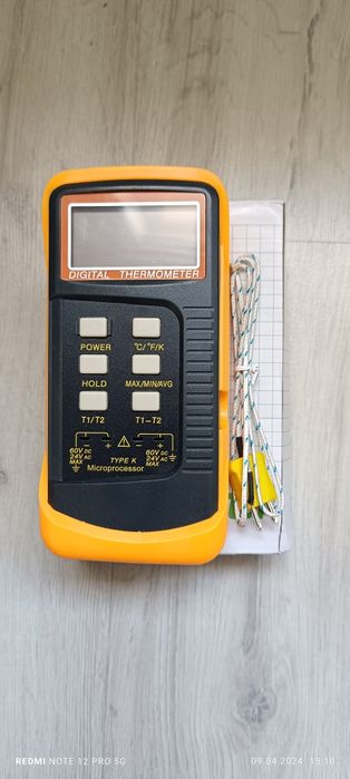 Многофункциональный термометр с термопарой K типа