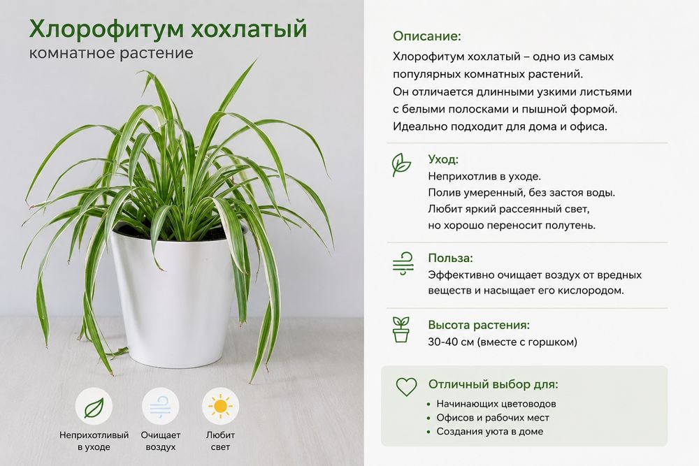 Комнатное растение хлорофитум