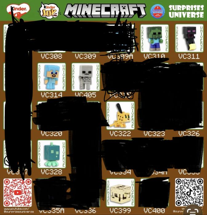 Обмен киндер джой майнкрафт