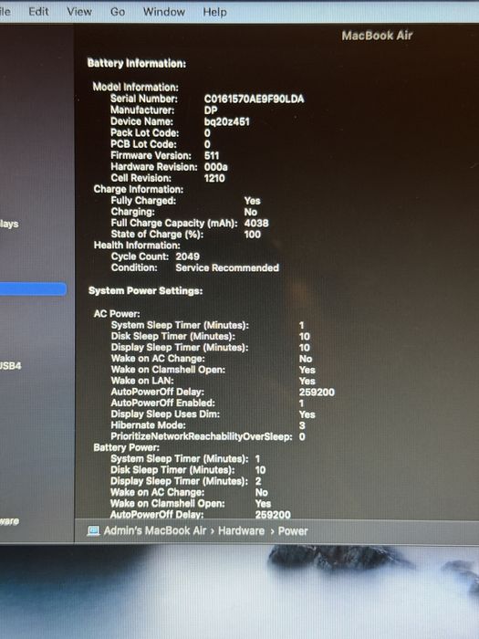MacBook Air (13-inch, Early 2015) Processor 1,6 GHz Dual-Core Intel Core i5
