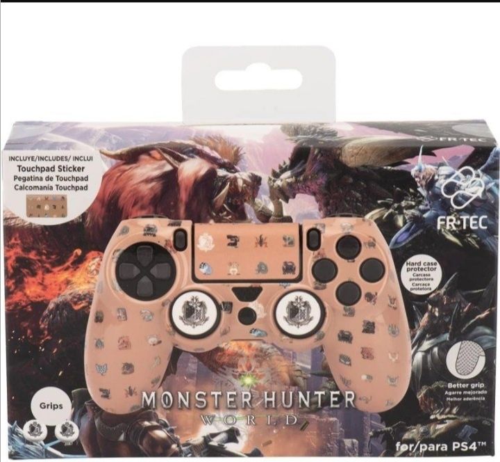 Carcasa rigida cu protectii butoane Play Station 4 Monster Hunter grip