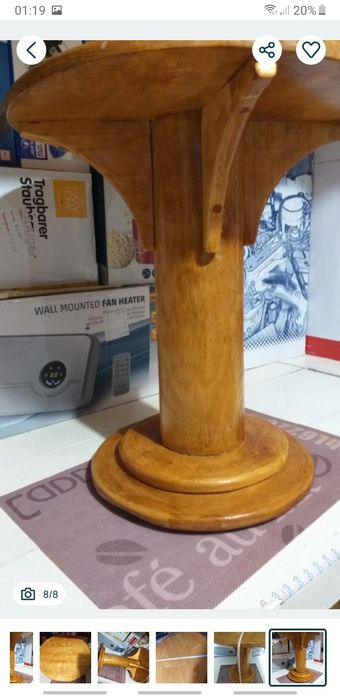 Masa Rustica Rotunda din lemn Confectionata Manual