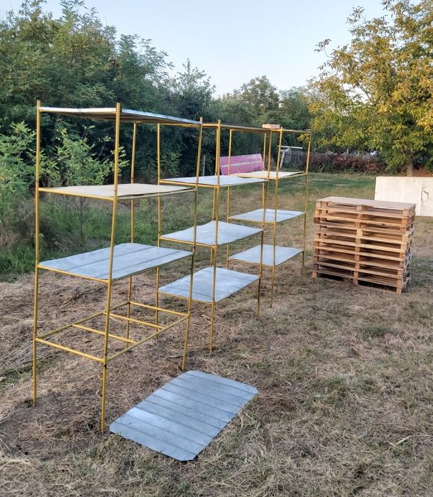 Raft Metalic Modular Țeavă Fier solid