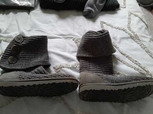 Ugg Australia Grey Boots - Vintage - Wool - Вълна