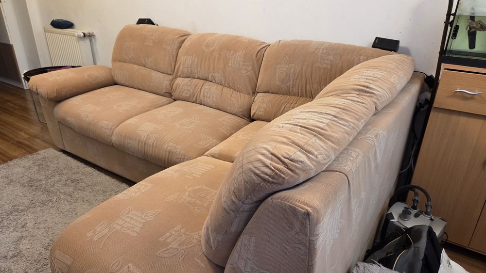 Canapea  coltar extensibil cu lada