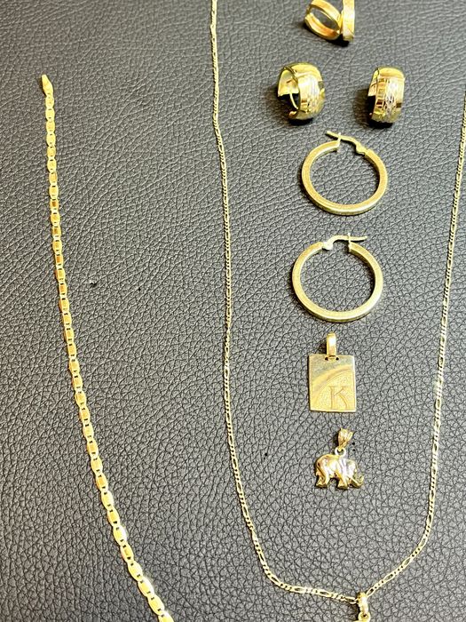 Златни обеци синджир ланче lanec obeci 585 gold zlatni