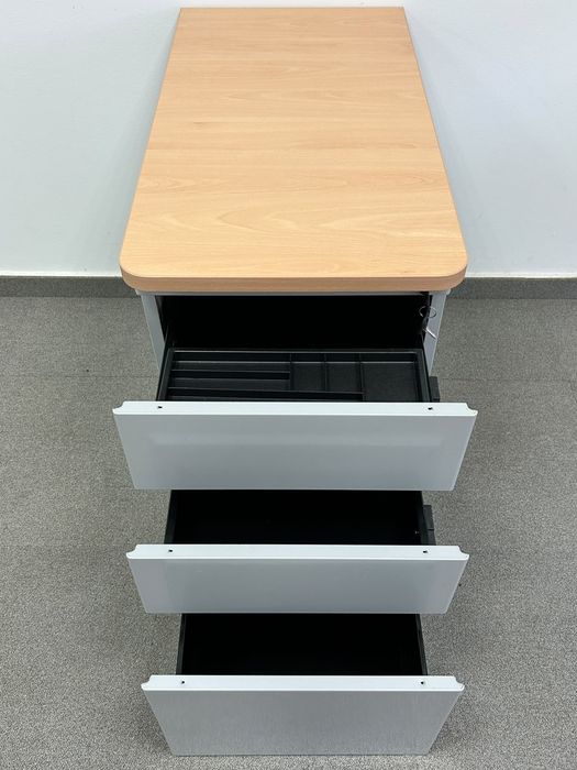 Casetieră Metalică 3 Sertare; Mic Dulap Birou tip Cub; Fișet; Rollbox; Noptieră