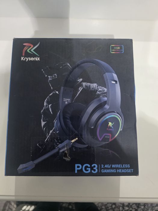 : Căști gaming wireless Krysenix PG3 RGB 2.4G