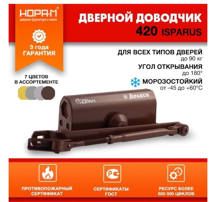 Дверной доводчик с установкой