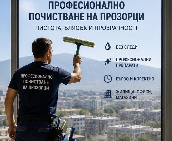 Професионално почистване на прозорци в Sofia | Жилища, офиси и магазини
