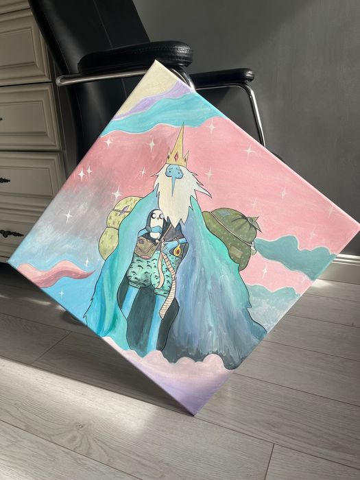 Картина гуашью на холсте