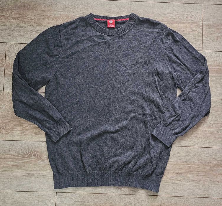 Pulover subțire Engelbert Strauss, mărimea M, culoarea gri Anthracite.