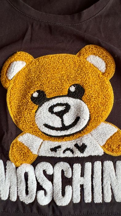 Черна тениска MOSCHINO с мече – стилен дамски модел
