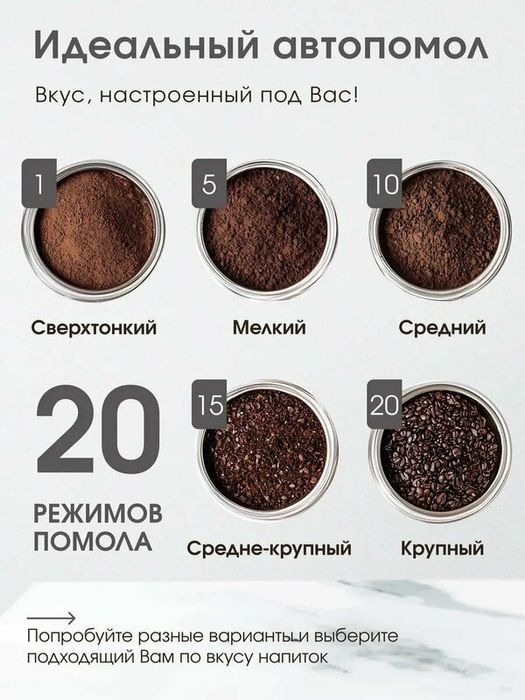 Кофемашина автоматическая с капучинатором, зерновая/капсульная, 20 сте