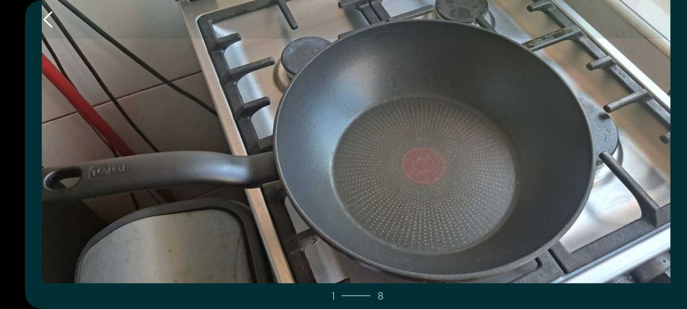 Tigaie Wok Tefal So Chef, 28 cm, inductie +fund de lemn Tefal, uzate