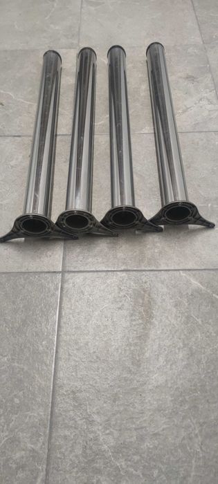 Promotie! Set de 4 Picioare metalice cromate, pentru masa sau birou