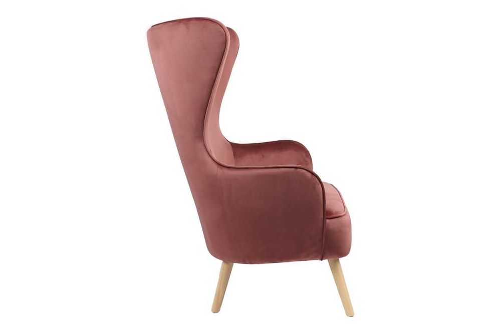 Кресло Puzzle-home Byfon, Кадифе, 3 цвята, Дървена рамка, 76x83x117cm