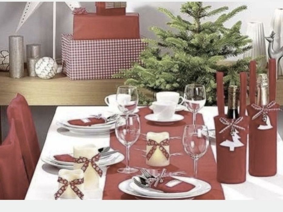 Set de 3 lumanari cu baterii cu fundite festive detasabile