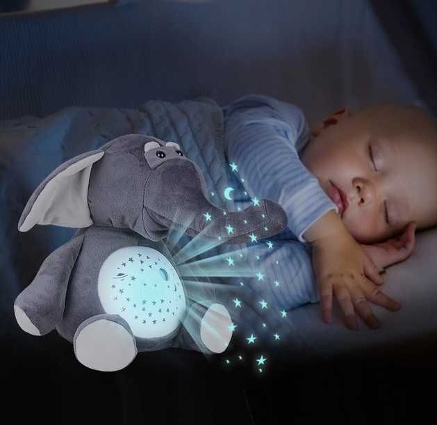 Плюшен слон лампа проектор с музика