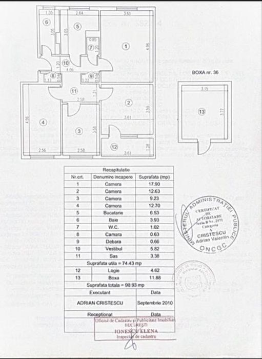 Apartament 4 camere Ozana,1 Decembrie.
