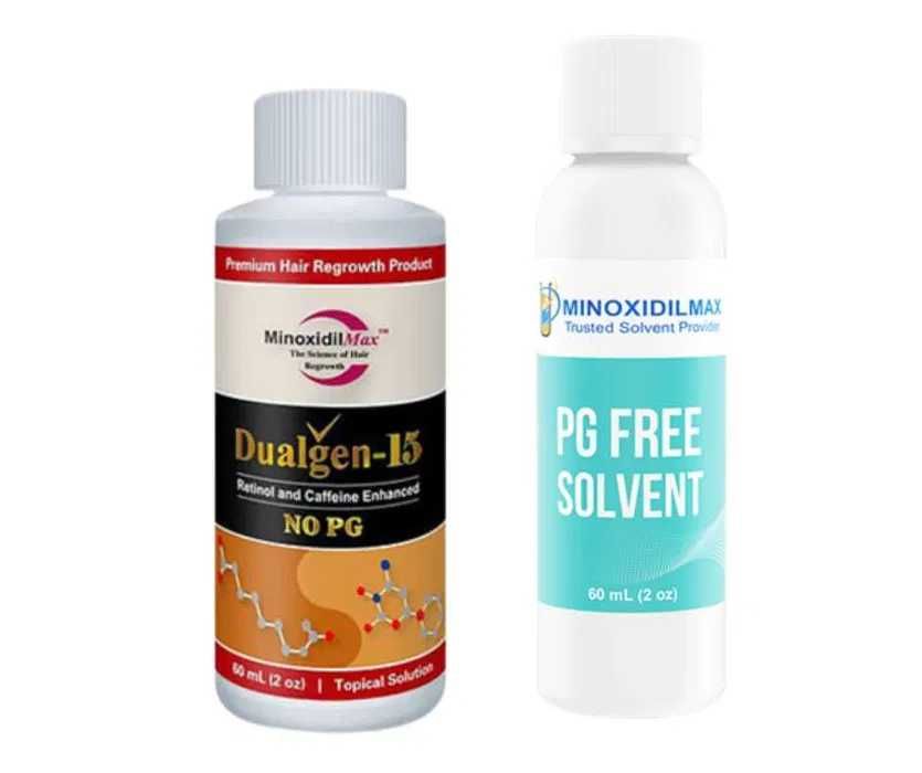 Minoxidil Dualgen 7,5% fără PG, 2 luni aplicare, Pentru  Scalp