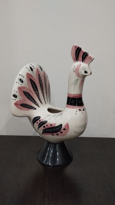 Керамична фигурка Петел – ръчно рисувана, фолклорен стил