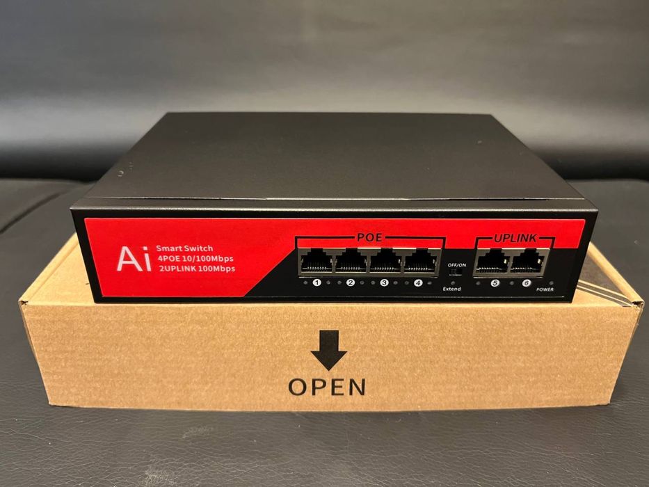 Скидка пое коммутатор Свич 4+2 для видеонаблюдения  и Системс безопасн