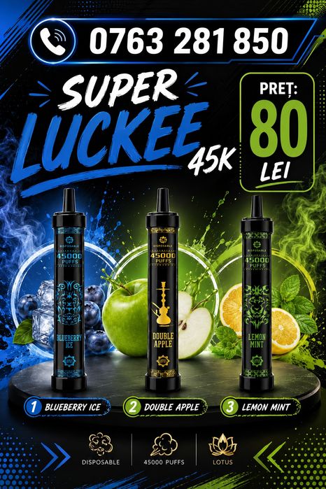 NOU! Super Luckee 45k Vape-uri originale și sigilate