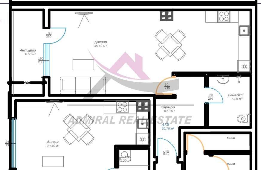 Продава се Едностаен апартамент в Варна, Възраждане 3 - 61 кв.м за 1099 €/кв.м - Снимка #1