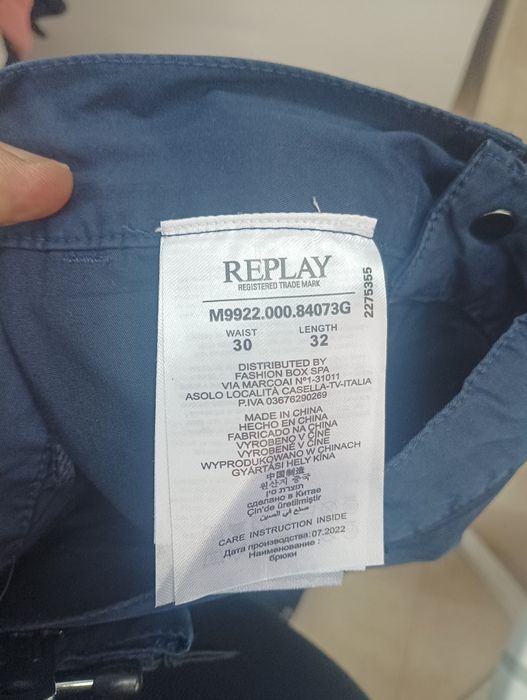 Оригинален карго Replay W30 , W33  нов панталон реплей