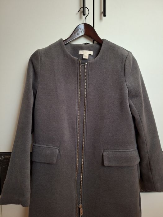 Сиво палто с цип HM