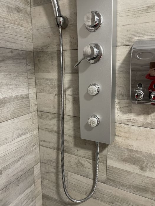 Panou pentru dus  argintiu