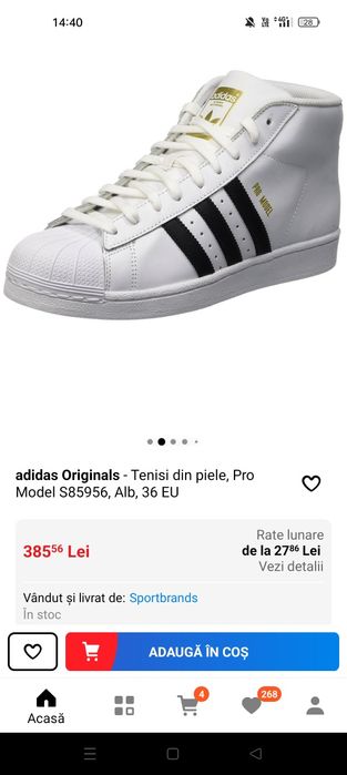 Ghete piele Adidas  dama super-star
