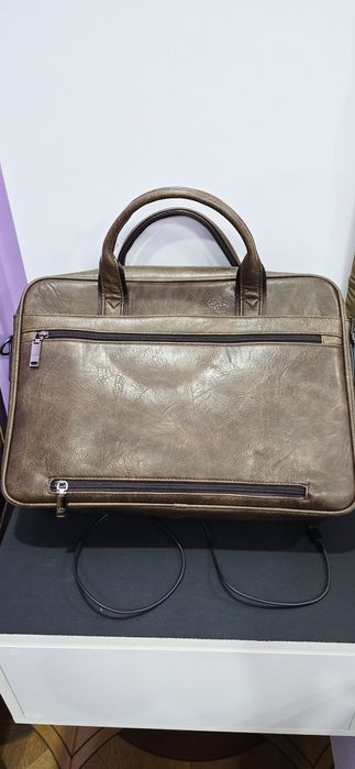 Кожаный сумка для ноутбука дг 17.3