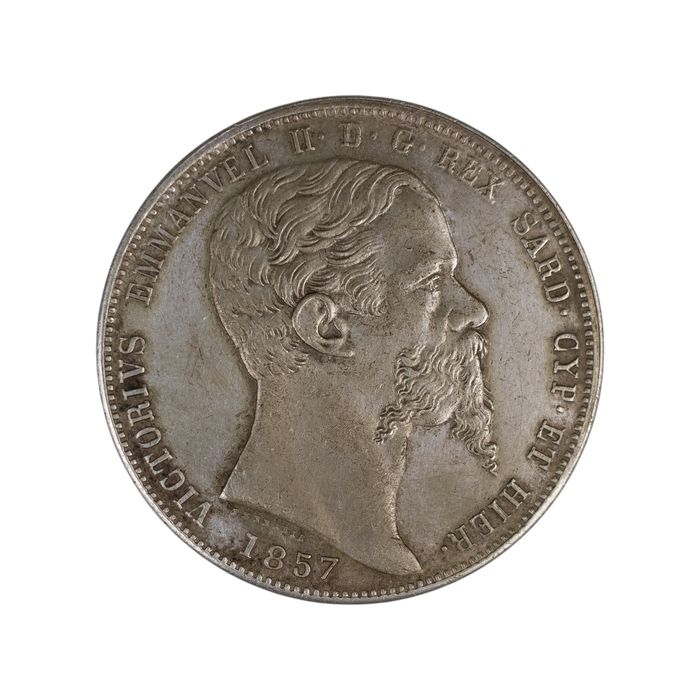 Lot 2 monede argint 5 Lire 1857 si Tallero Eritrea 1891