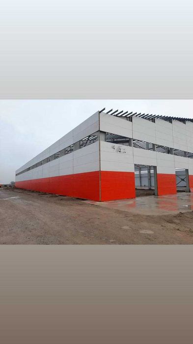 Сэндвич панели стеновые, для ангара