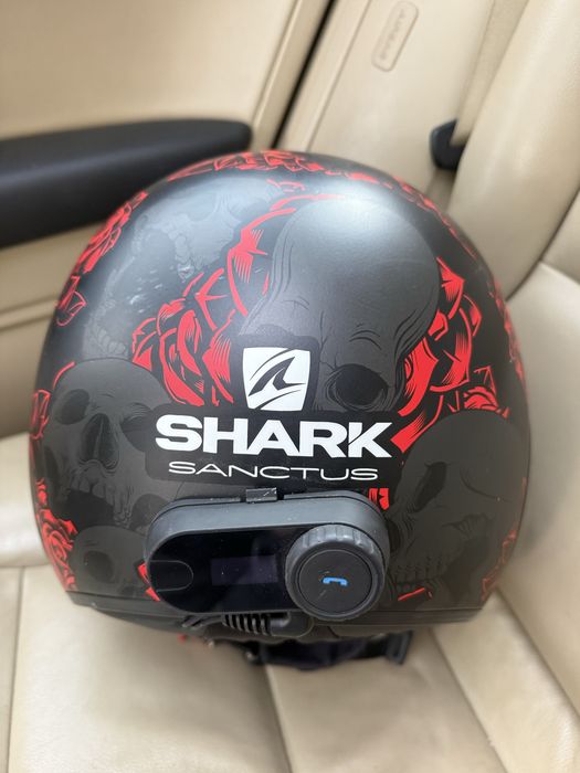 Casca moto shark sanctus black mat marimea M